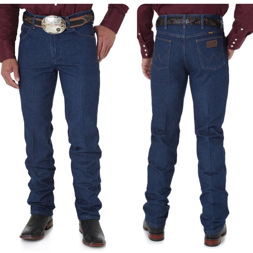 NWOT Wrangler Cowboy Cut Slim Fit 36 MWZ Dark Navy Wash Jeans 31 x 36